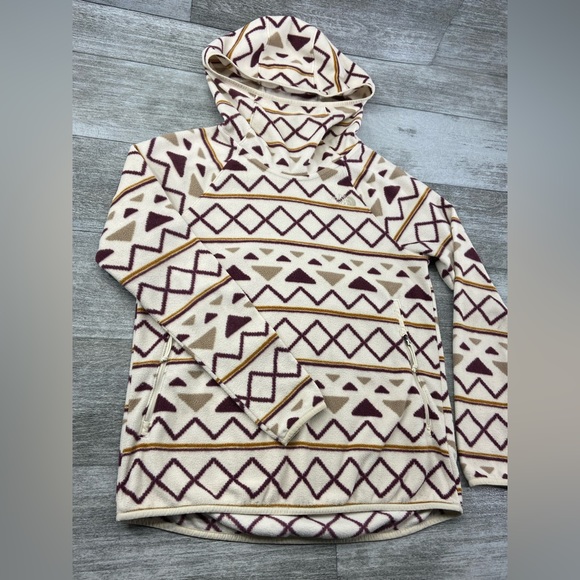 The North Face Fleece Hoodie Womens Small Aztec Cowl Neck Pullover Southwest - Picture 5 of 16